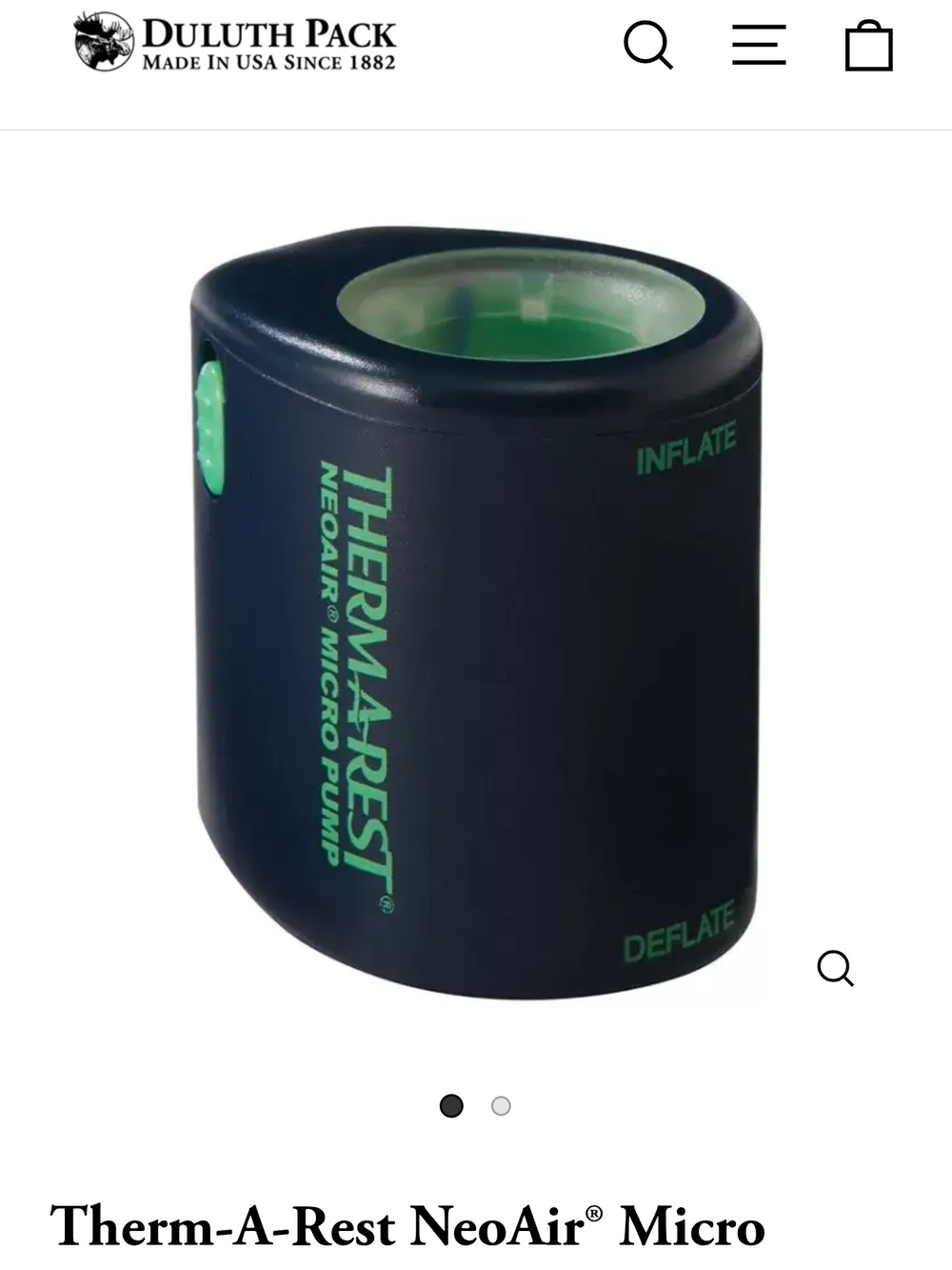 NeoAir Micro Pump for ThermaRest